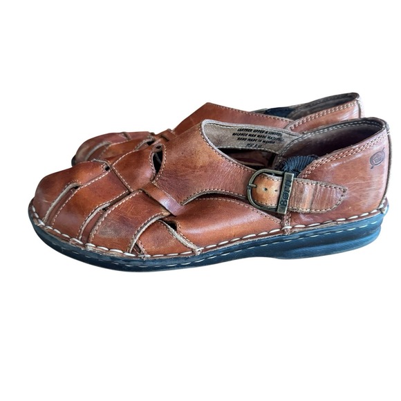 Børn Shoes - Born Women 8 G Brown Leather Fisherman Sandals